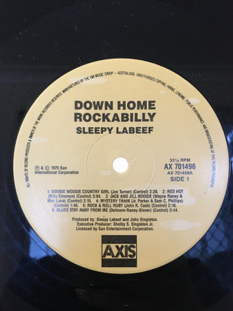Sleepy La Beef : Downhome Rockabilly (LP, Album, RE)