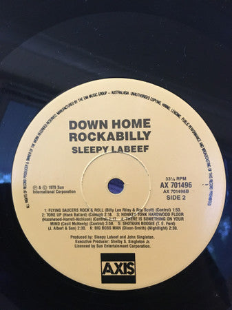 Sleepy La Beef : Downhome Rockabilly (LP, Album, RE)