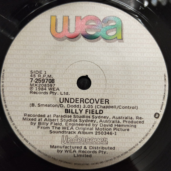 Billy Field : Undercover (7", Single)