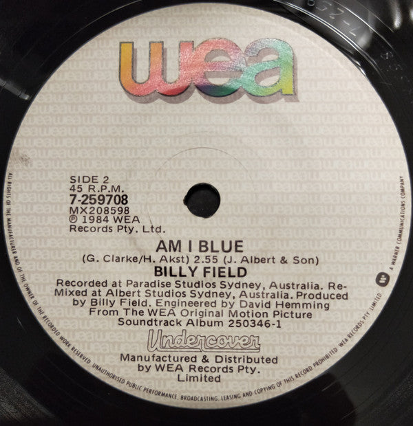 Billy Field : Undercover (7", Single)