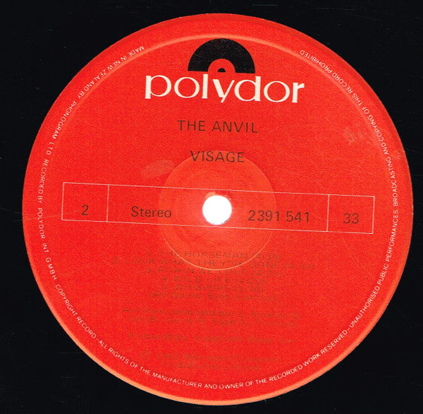 Visage : The Anvil (LP, Album)