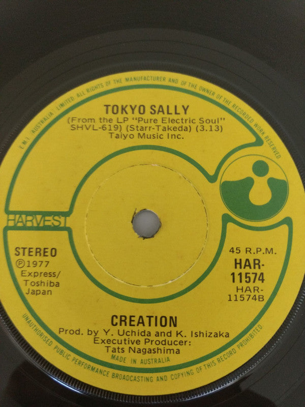 Creation (6) : Happening Ten Years Time Ago / Tokyo Sally (7", Single, Promo)