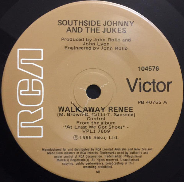 Southside Johnny & The Asbury Jukes : Walk Away Renée (7", Single)