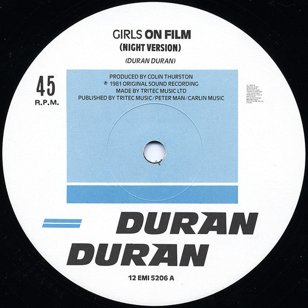 Duran Duran : Girls On Film (Night Version) (12", Single)