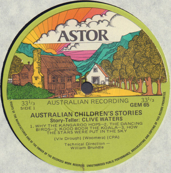 Clive Waters : Australian Children's Stories (LP, Album, RE)