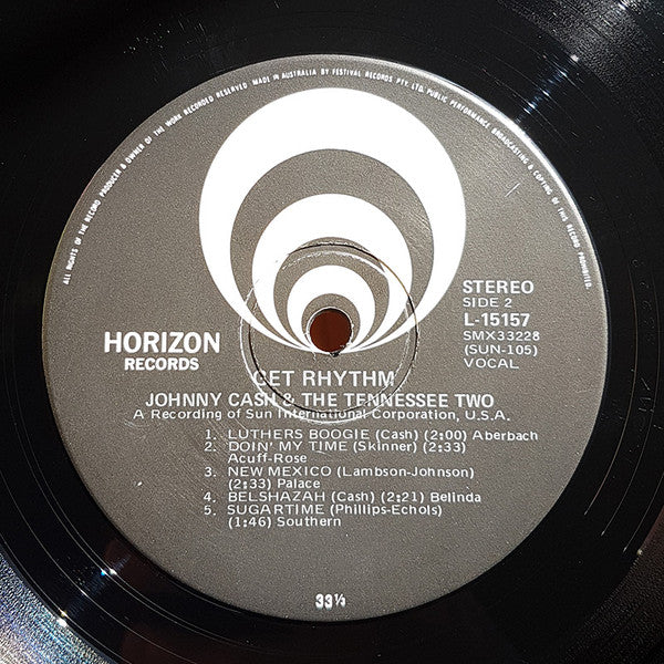 Johnny Cash & The Tennessee Two : Get Rhythm (LP, Comp, RE)