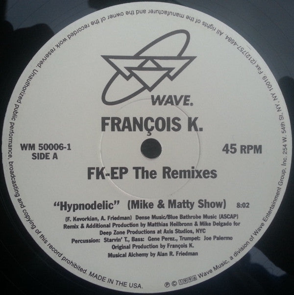 François K.* : FK-EP (The Remixes) (2x12", EP)