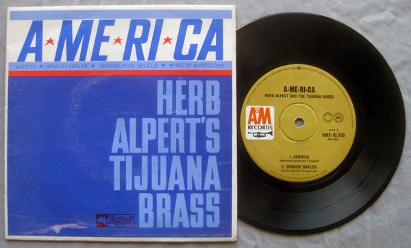 Herb Alpert & The Tijuana Brass : A-me-ri-ca (7", EP, Mono)