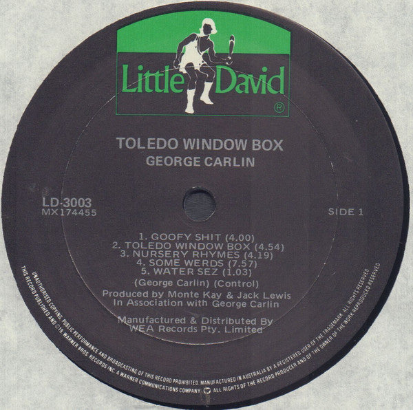 George Carlin : Toledo Window Box (LP, Album)