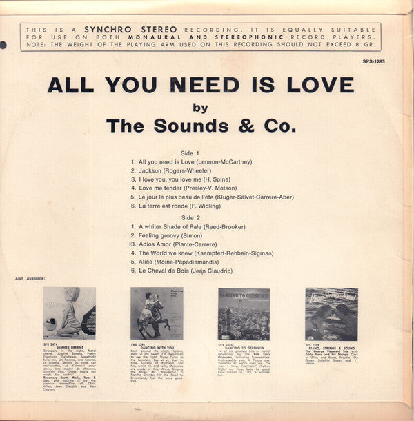 The Sounds & Co : All You Need Is Love (LP, Album)