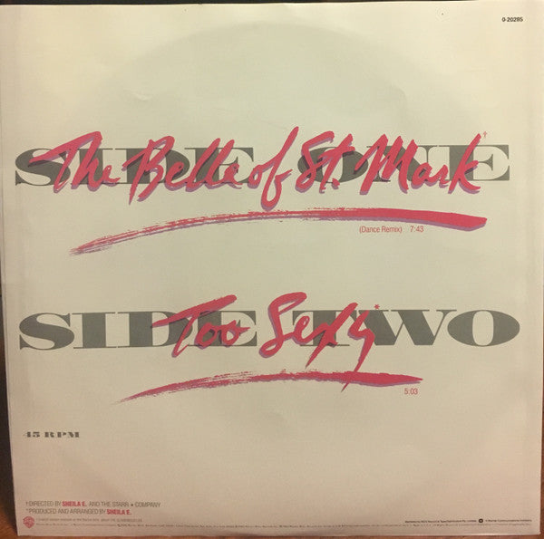 Sheila E. : The Belle Of St. Mark (12", Single)