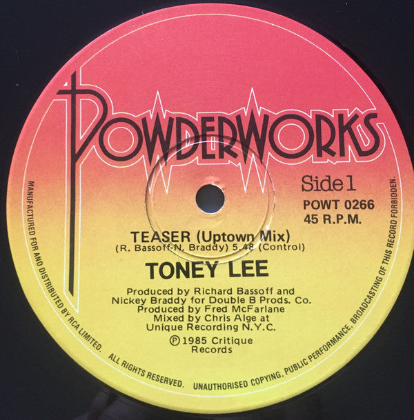 Toney Lee : Teaser (12", Single)