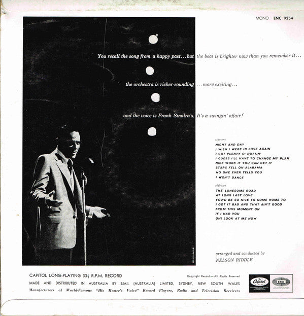 Frank Sinatra : A Swingin' Affair (LP, Album, Mono)