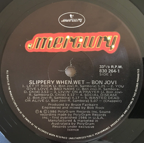 Bon Jovi : Slippery When Wet (LP, Album)