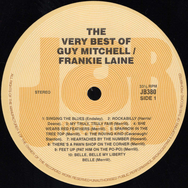 Frankie Laine And Guy Mitchell : The Very Best Of (LP, Album, Comp)