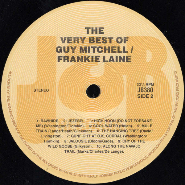 Frankie Laine And Guy Mitchell : The Very Best Of (LP, Album, Comp)