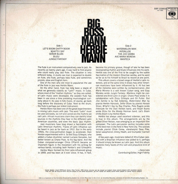 Herbie Mann : Big Boss Mann (LP, Album, RE)