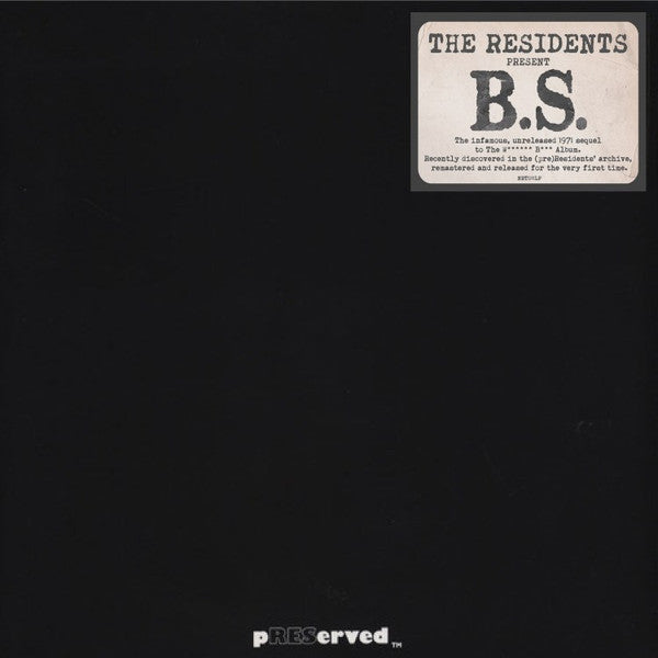 The Residents : B.S. (LP, Album, RSD, Ltd, RM)