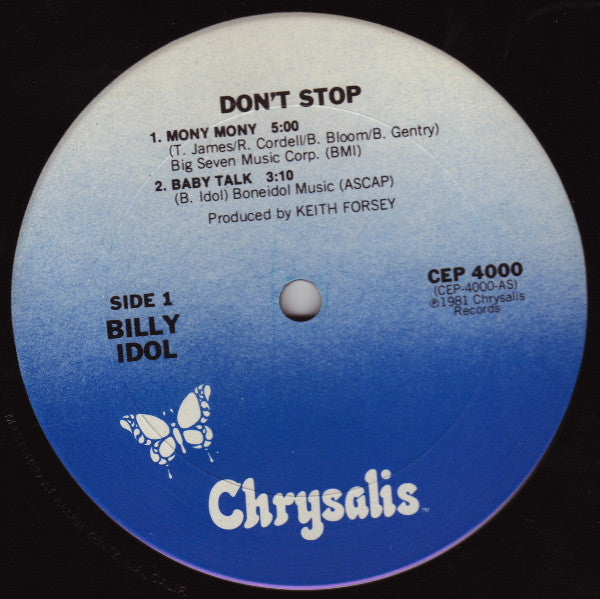 Billy Idol : Don't Stop (12", EP, San)