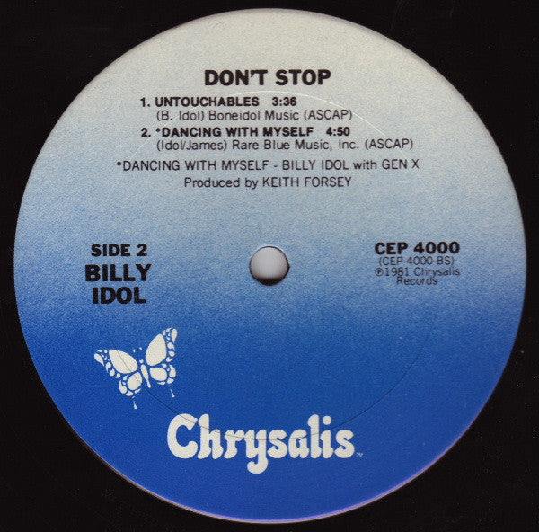 Billy Idol : Don't Stop (12", EP, San)