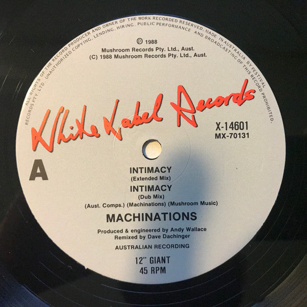 Machinations : Intimacy (Extended Mix) (12", Ltd)