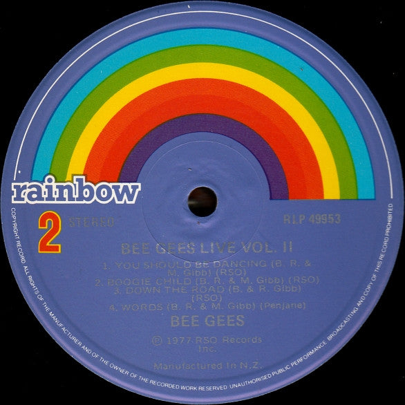 Bee Gees : Here At Last...Bee Gees...Live Volume Two (LP, Album, RE)