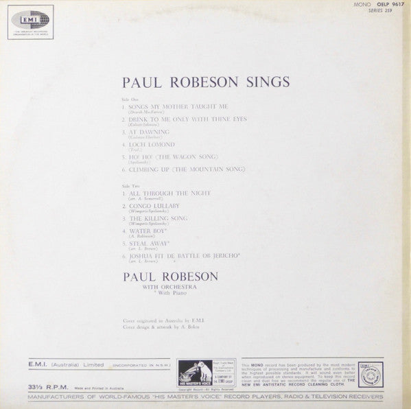 Paul Robeson : Paul Robeson Sings (LP, Mono)