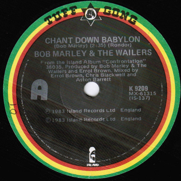 Bob Marley &amp; The Wailers : Chant Down Babylon (7&quot;, Single)