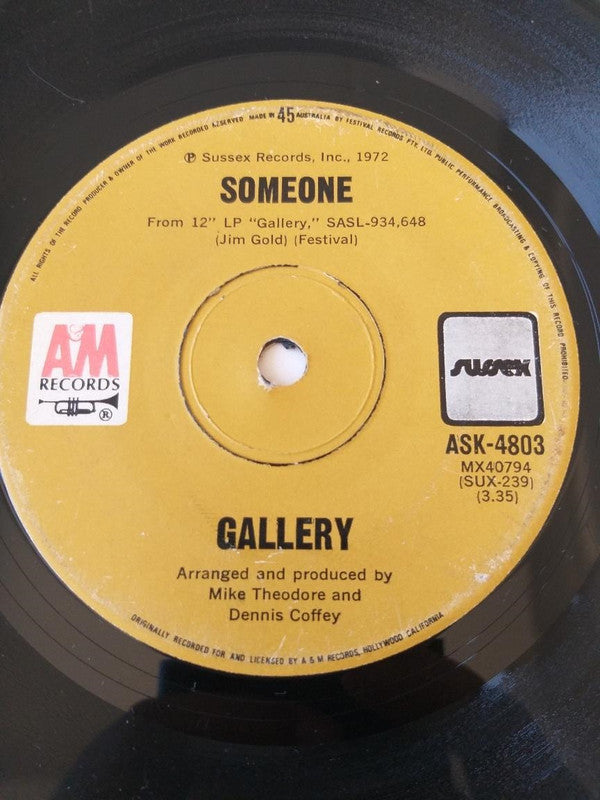 Gallery (2) : I Believe In Music / Someone (7")