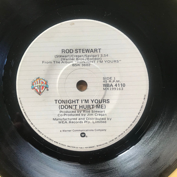 Rod Stewart : Tonight I&#39;m Yours (7&quot;, Single)