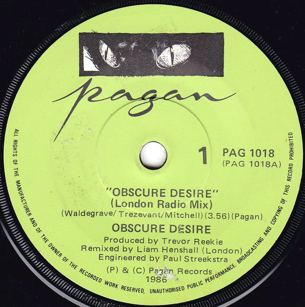 Obscure Desire : Obscure Desire (7", Single)