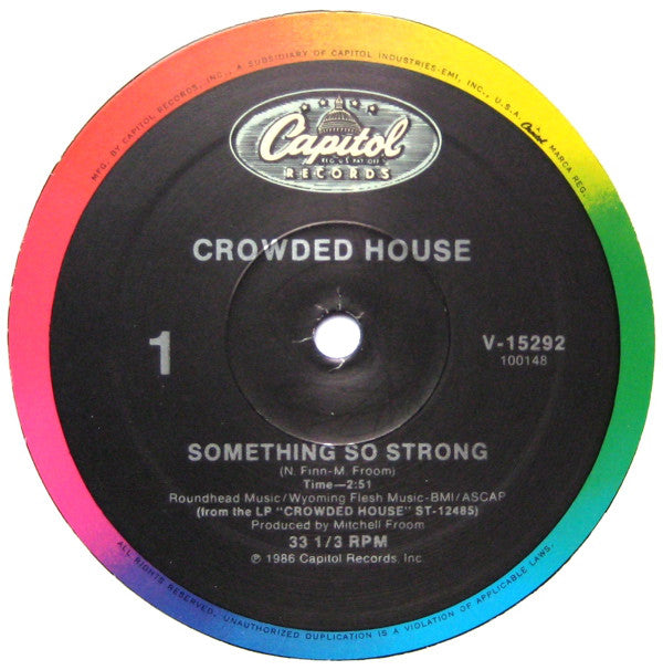 Crowded House : Something So Strong (12", Single)