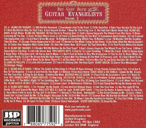 Various : Rev. Gary Davis And The Guitar Evangelists (Volume 2) (4xCD, Comp + Box)