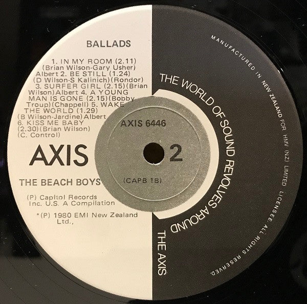 The Beach Boys : Ballads (LP, Comp, RE)