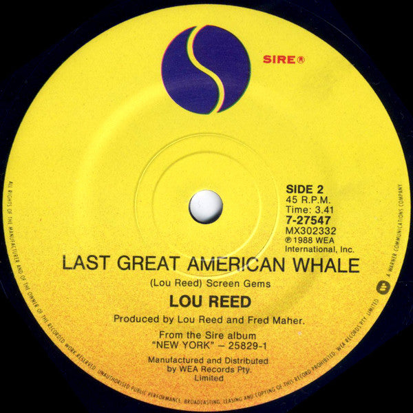 Lou Reed : Dirty Blvd. (7", Single)