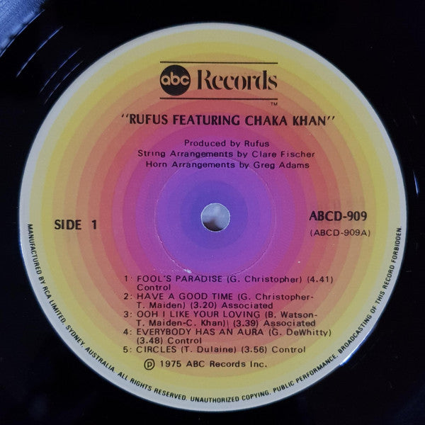 Rufus Featuring Chaka Khan* : Rufus Featuring Chaka Khan (LP, Album)