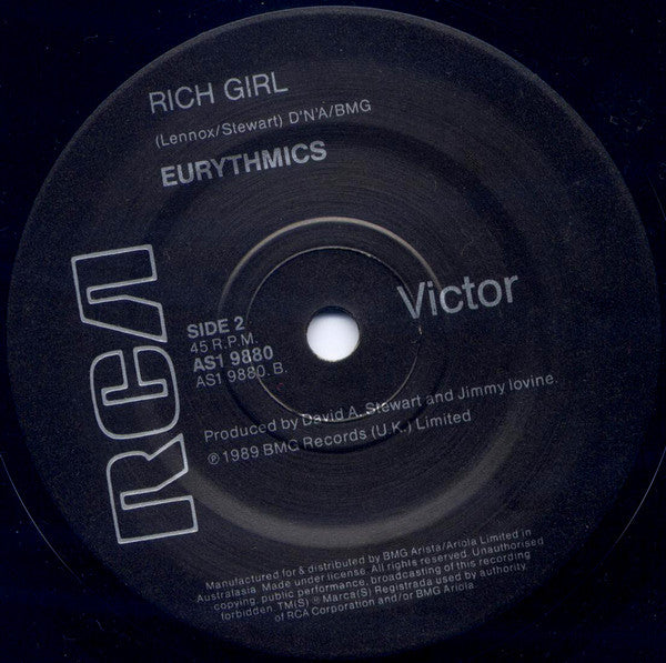 Eurythmics : Don't Ask Me Why (7", Single)