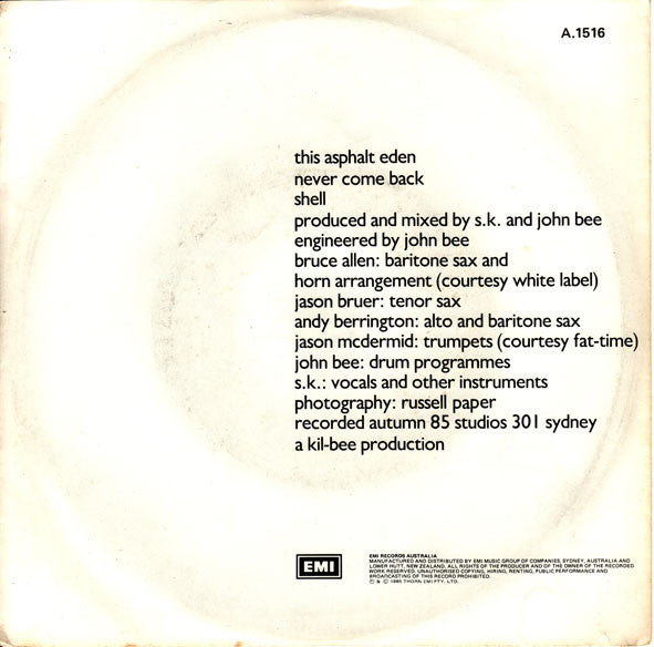 Steve Kilbey : This Asphalt Eden (7")