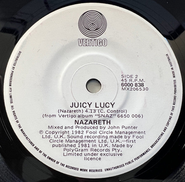 Nazareth (2) : Dream On (7", Single)