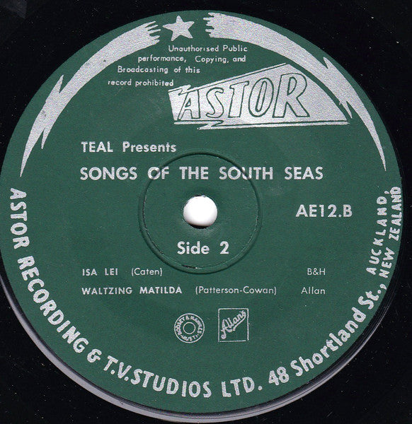 Various : TEAL Presents Songs Of The South Seas (7", EP)