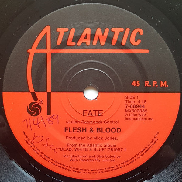 Flesh & Blood : Fate (7", Single)