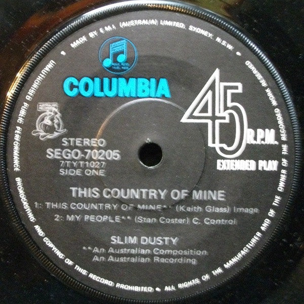 Slim Dusty : This Country Of Mine (7", EP, RE)