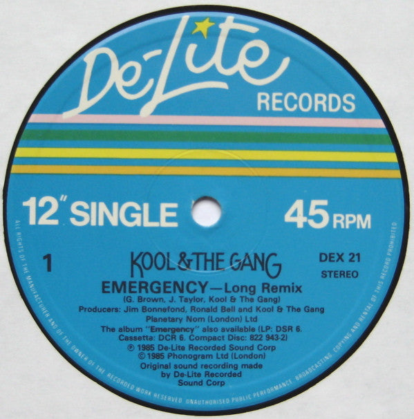 Kool And The Gang* : Emergency (12", Single)