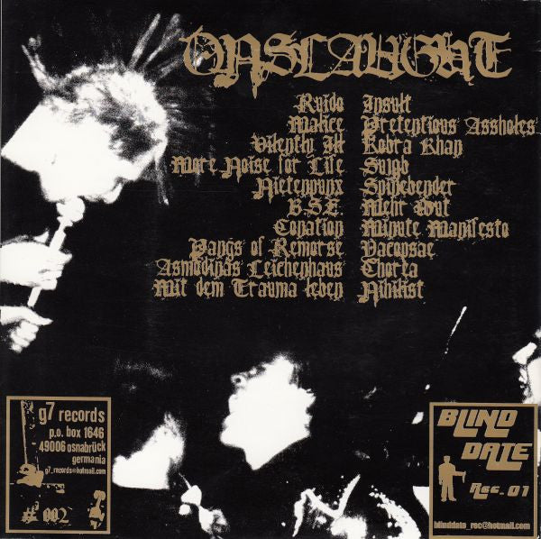 Various : Onslaught (International Hardcore Compilation) (7", EP, Comp)