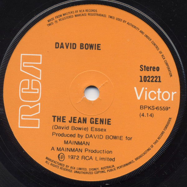 David Bowie : The Jean Genie (7&quot;, Single, RP)