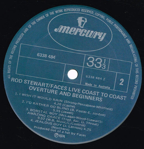 Rod Stewart / Faces (3) : Live Coast To Coast  - Overture And Beginners (LP, Album)