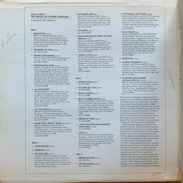Charlie Christian : Solo Flight • The Genius Of Charlie Christian (2xLP, Comp, Mono, San)
