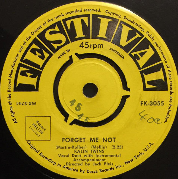 Kalin Twins : Forget Me Not / Dream Of Me (7")