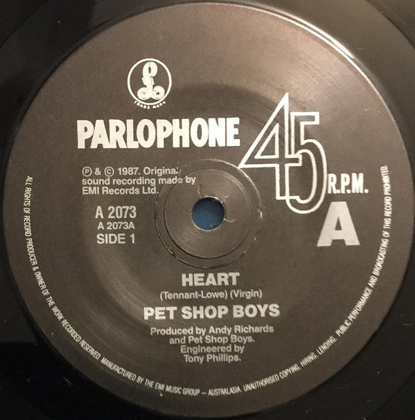 Pet Shop Boys : Heart (7&quot;, Single)