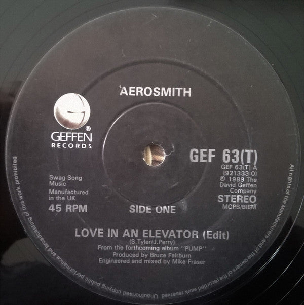 Aerosmith : Love In An Elevator (12", Single)